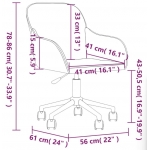 Otočná kancelárska stolička hnedá zamatová